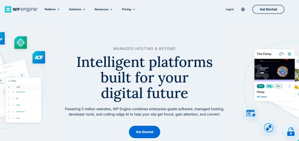 WPengine Home page